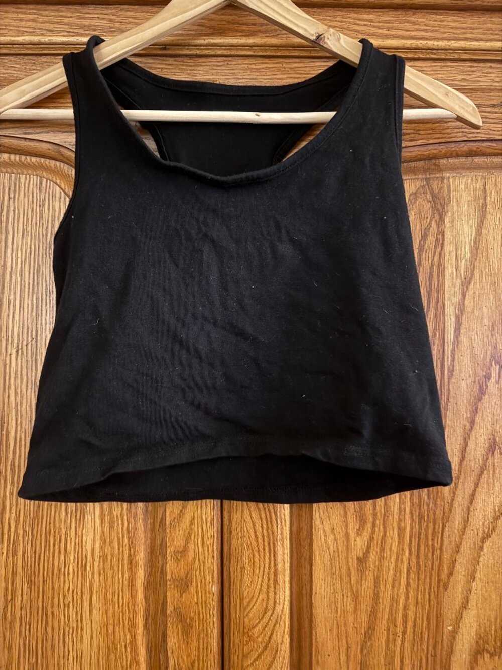 Black Crop Tank Top - Women